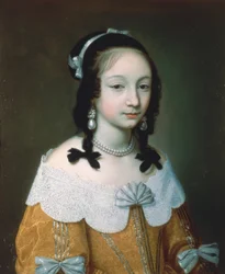 Porträt einer Dame in einem gelben Seidenkleid, 1646